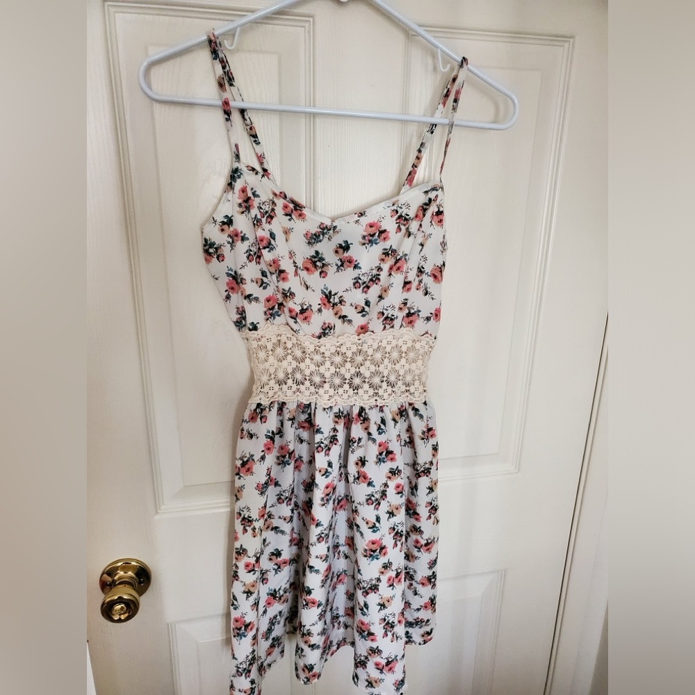 Floral crochet dress
